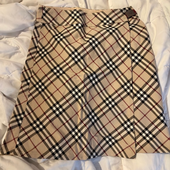 スカート BURBERRY LONDON BLUE LABEL Burberry London Blue Label Check Drawstring Skirt – Funny